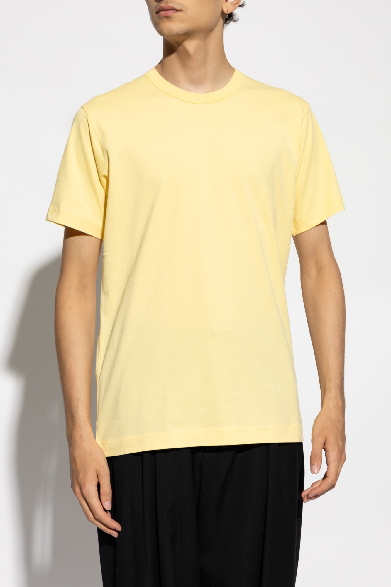 Yellow T shirt with logo Comme des Garcons Shirt Vitkac Italy